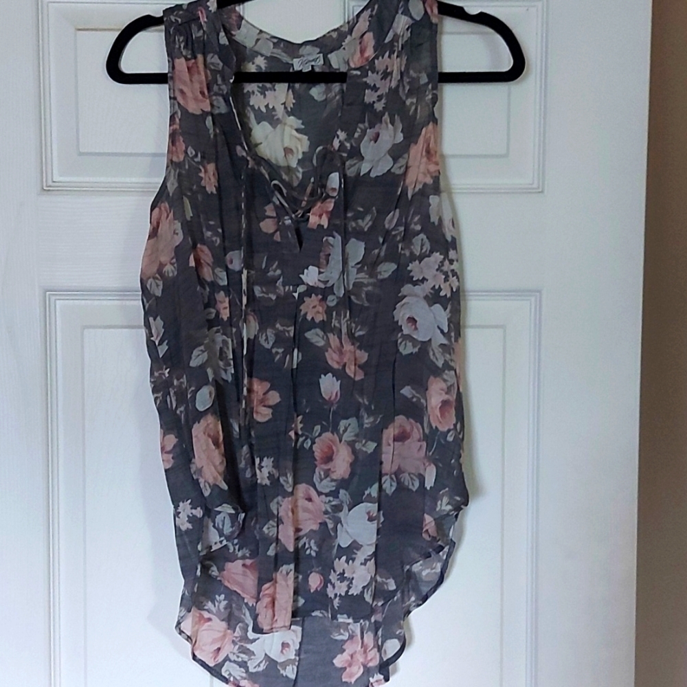 Semi-sheer gray blouse